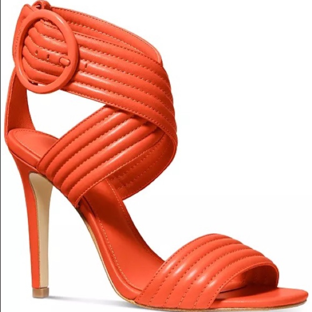Michae Kors Remi Crisscross Straps High Heel Dress Sandals Size 8.5